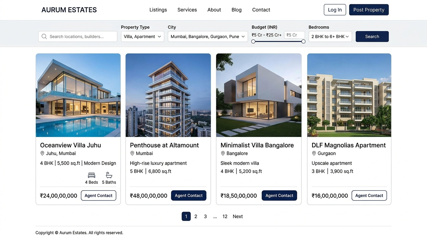 Real Estate Property Showcase & Lead System
