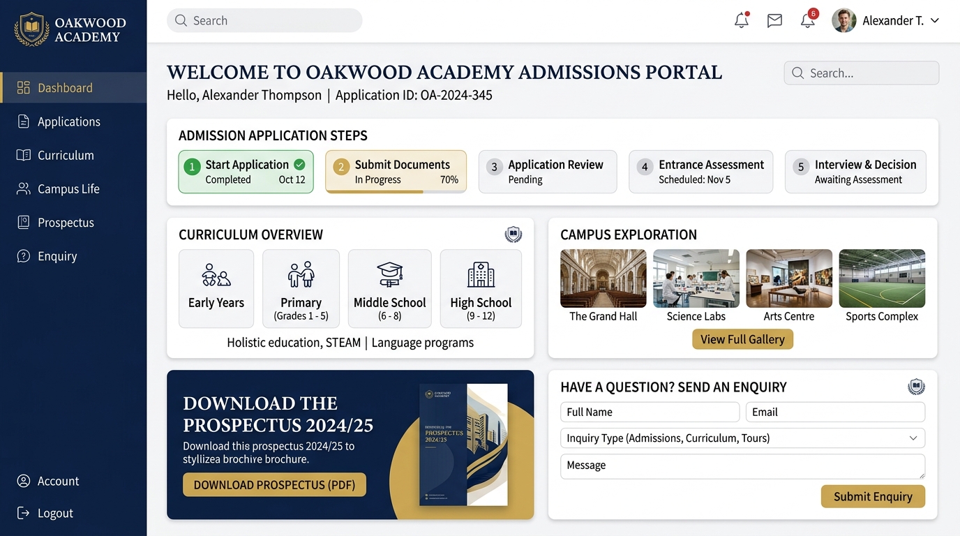 School Admission & Student Inquiry Portal